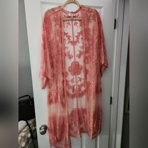 Pink lace Kimono